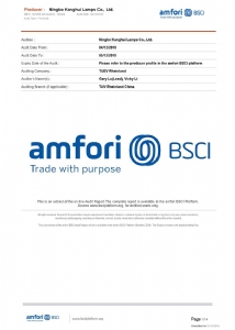 Informe de auditoria BSCI -Kanghui